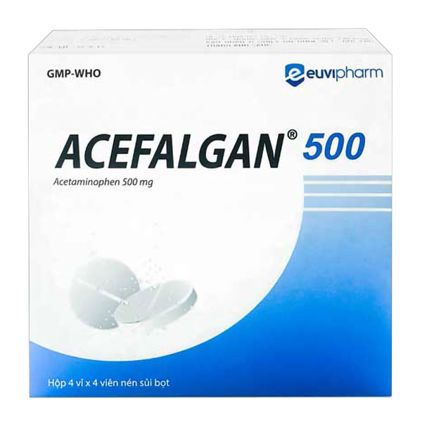 Acefalgan 500mg Euvi (H4*4viên sủi) Traphaco