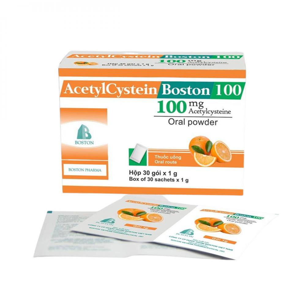 Acetylcystein 100mg (H30gói) Boston