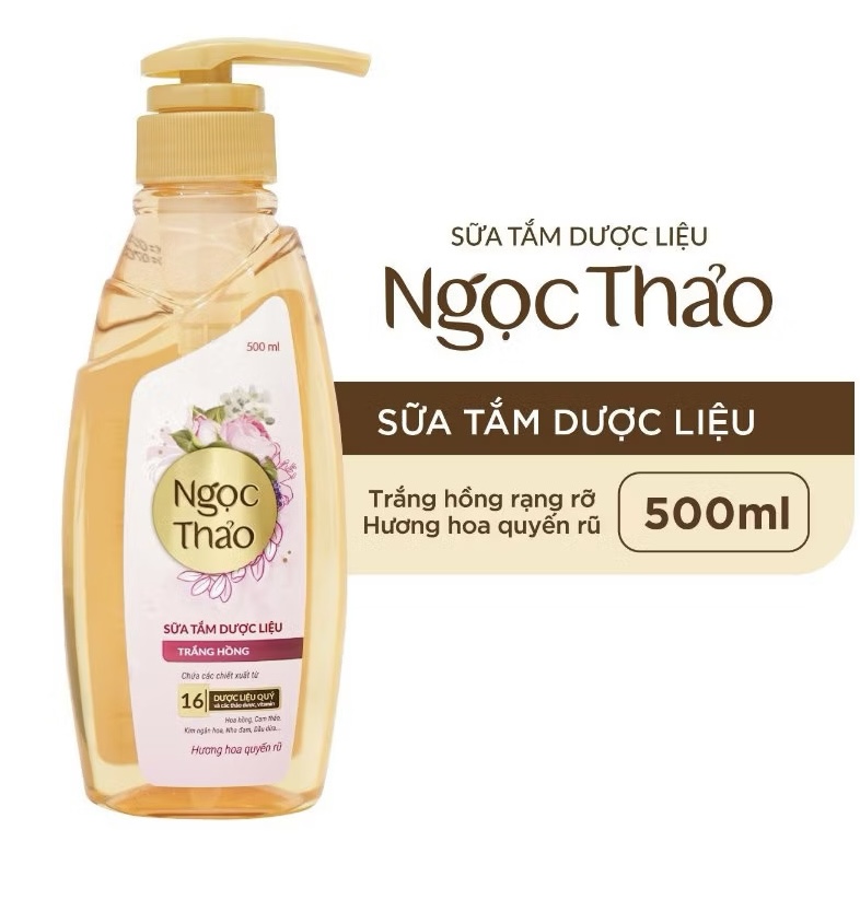 Sữa tắm Ngọc Thảo trắng hồng 500ml