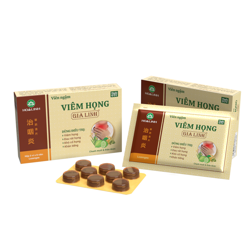 Viêm họng Gia Linh (H2 vỉ*6 viên)