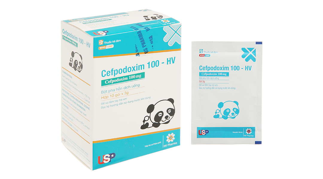 Cefpodoxim 100mg HV (H10 gói) US