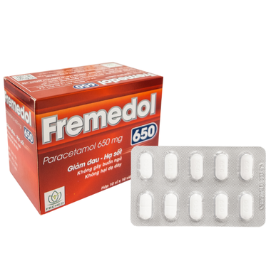 Fremedol 650mg (H10*10 viên) Fremed