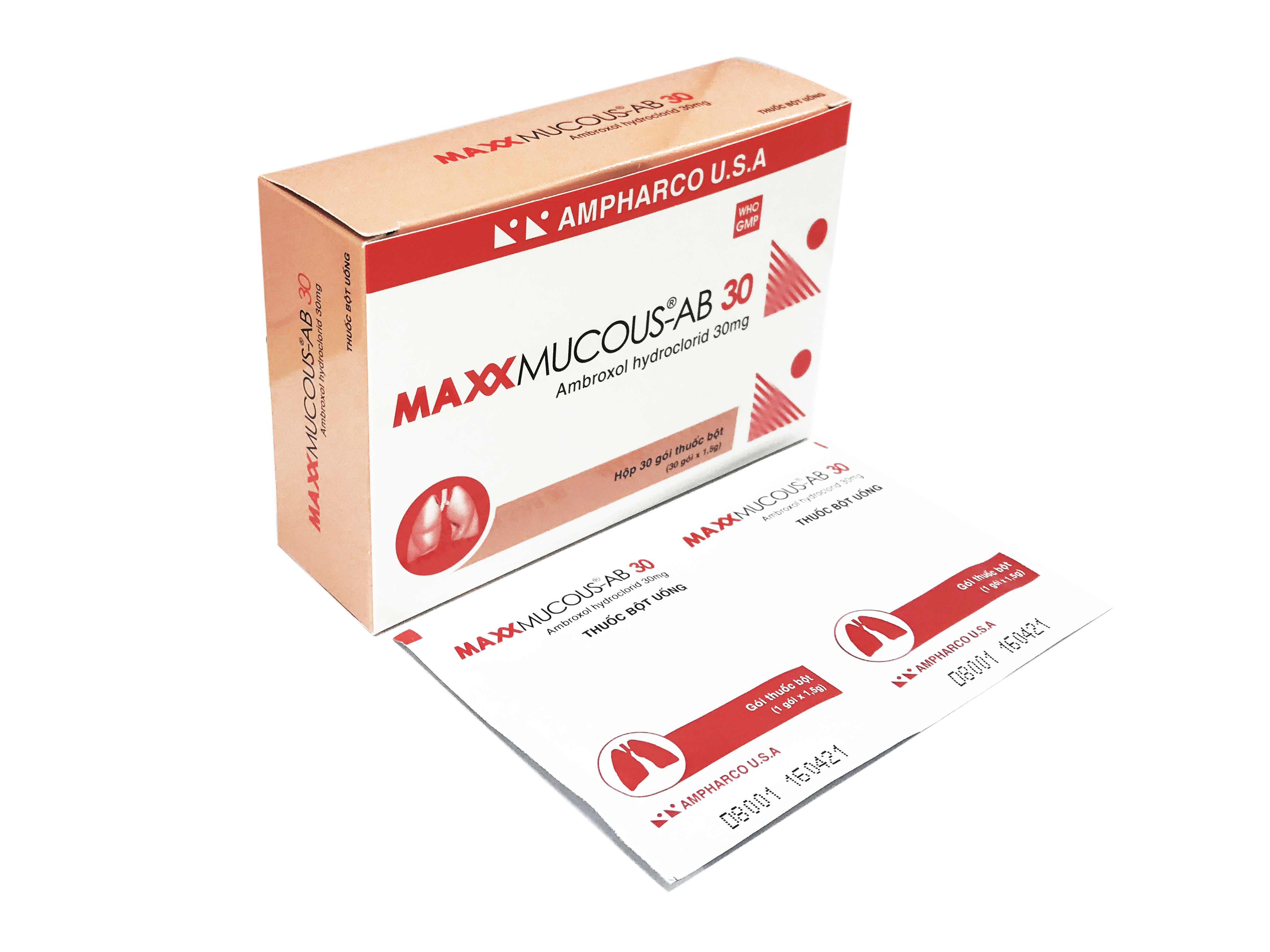 Maxxmucous AB 30mg (H30 gói) Ampharco