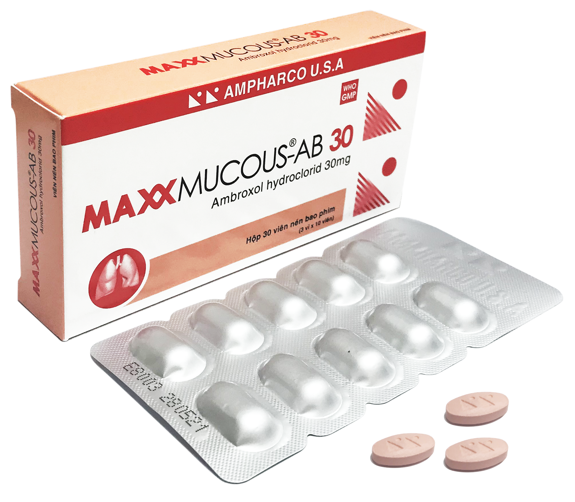 Maxxmucous AB 30mg (H3*10 viên) Ampharco