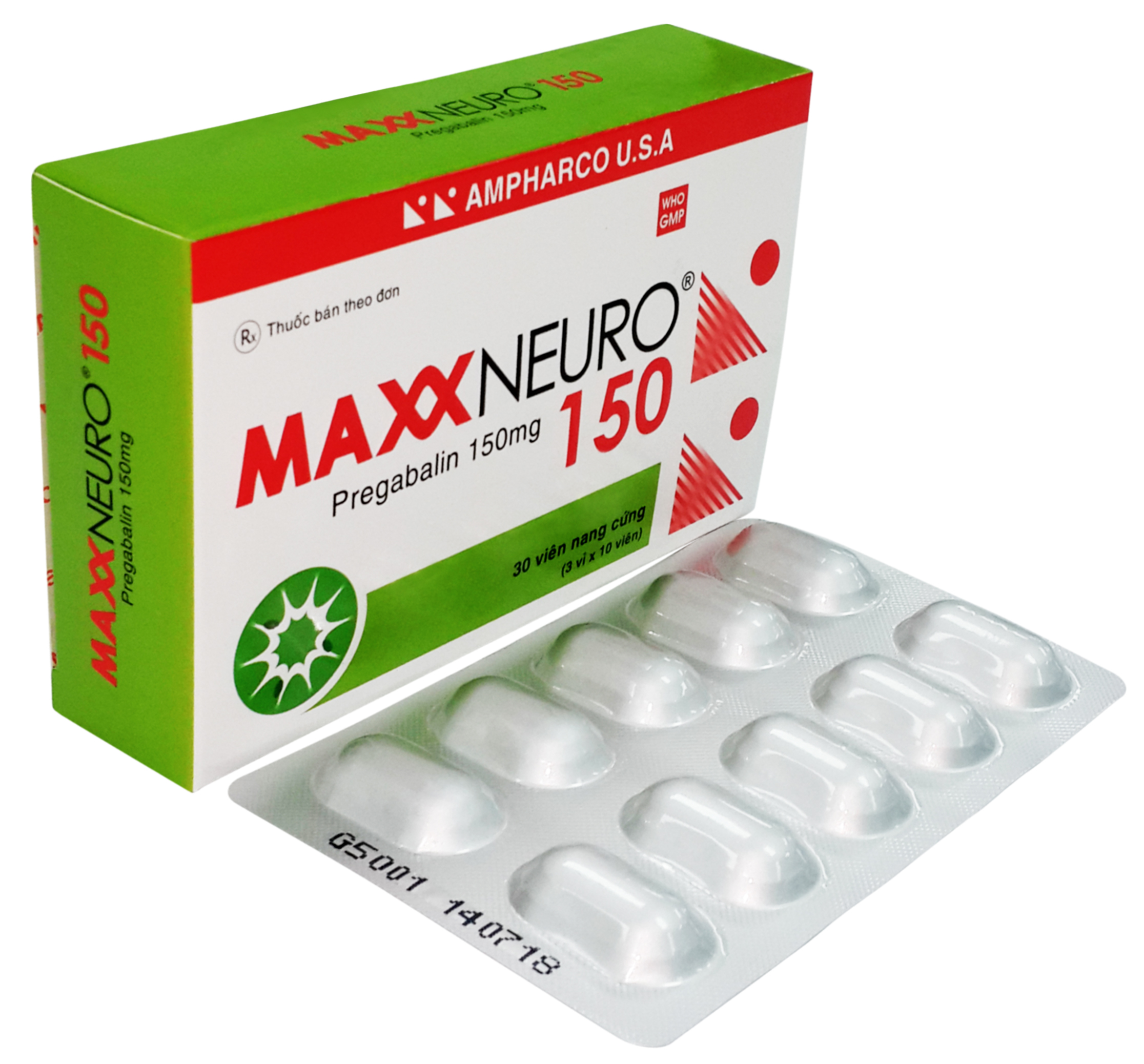 Maxxneuro 150mg (H3*10 viên) Ampharco