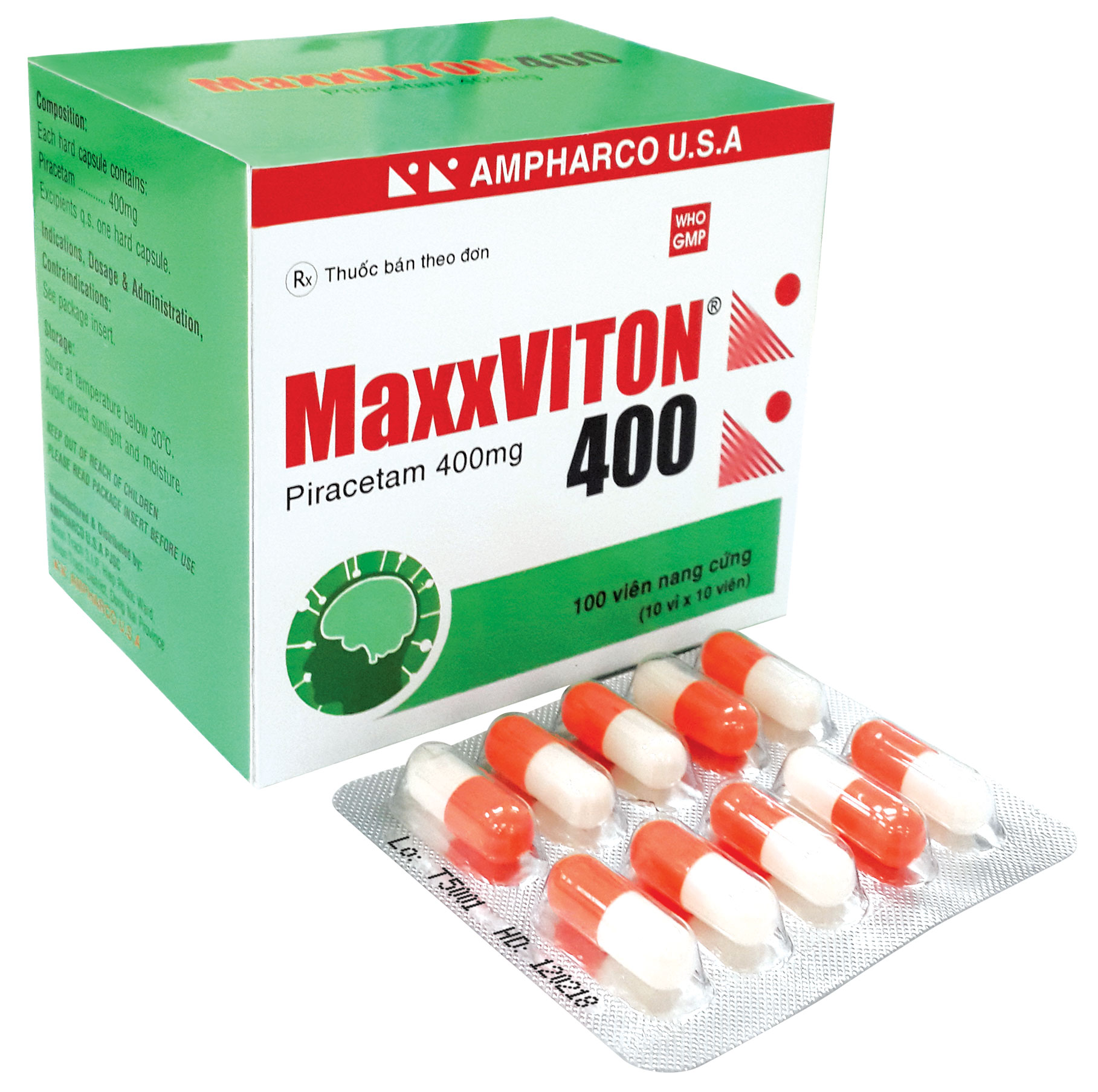 Maxxviton 400mg (H10*10 viên) Ampharco