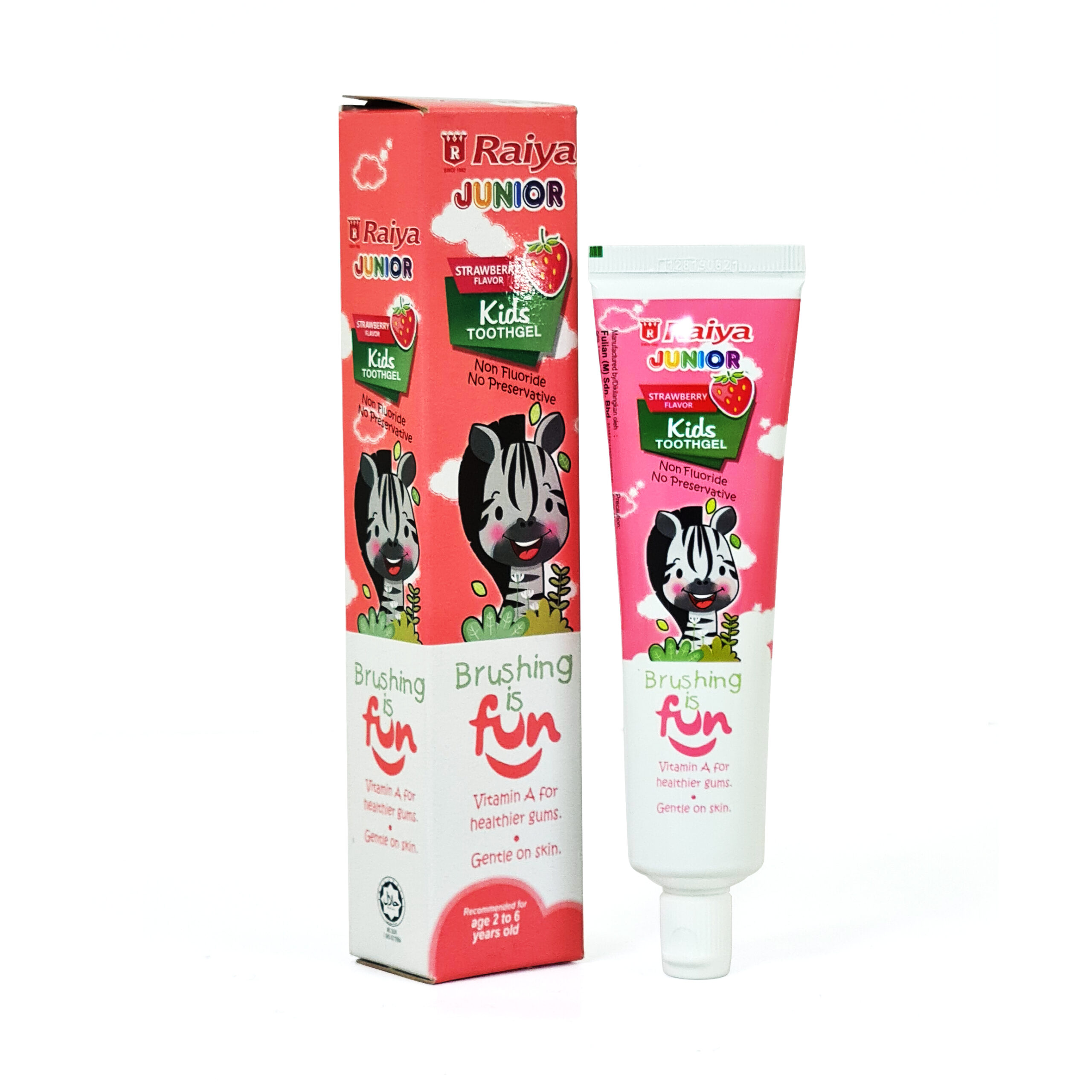 Kem đánh răng Raiya Dâu 75g (Trẻ em)