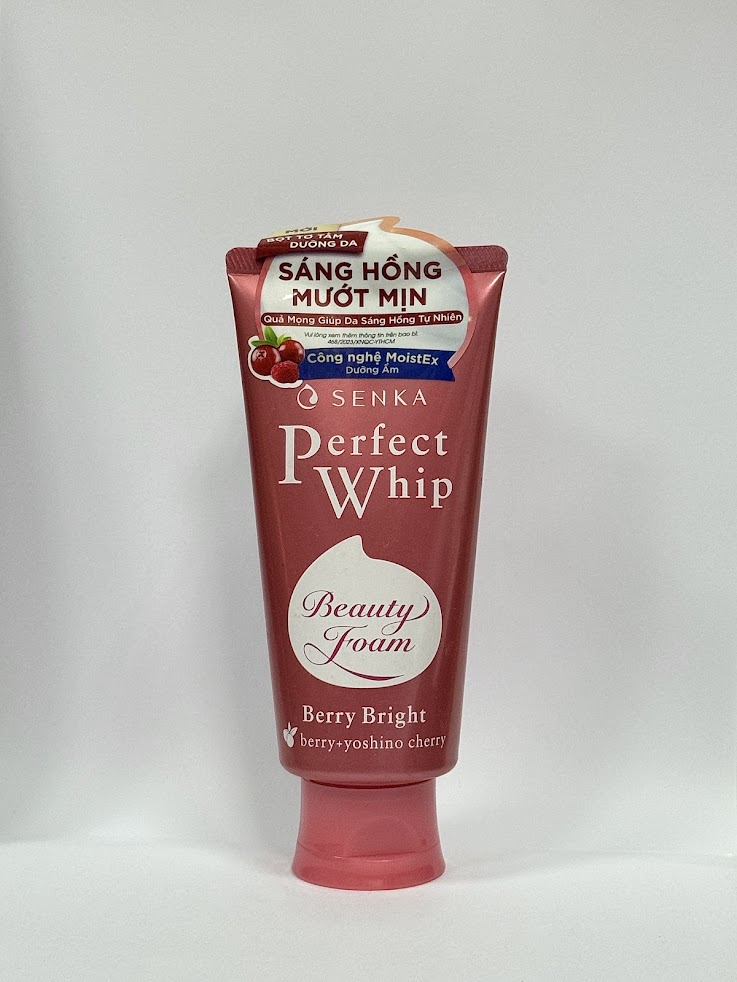 Sữa rửa mặt Senka Berry Bright 120g (Hồng Dâu)