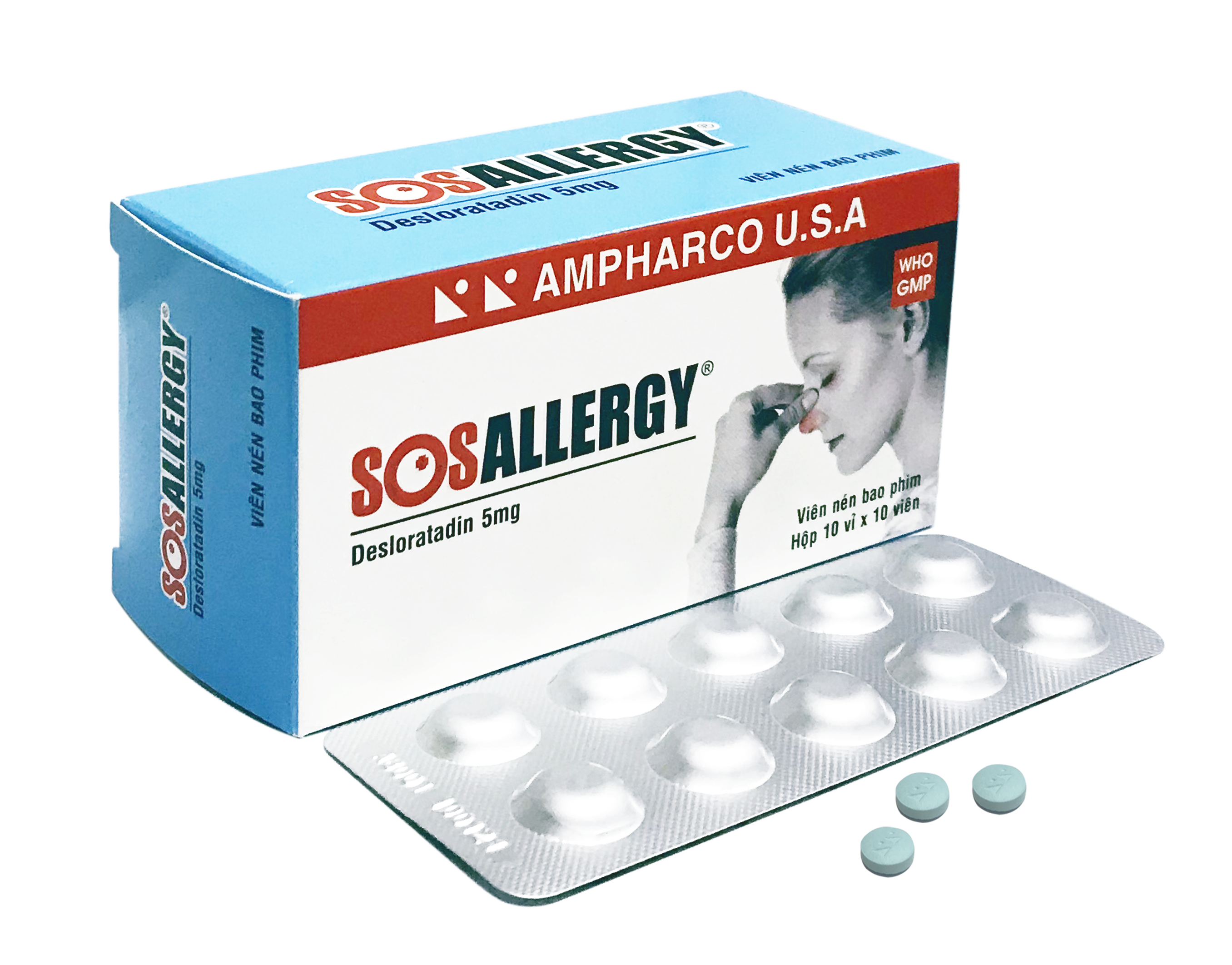 SosAllergy 5mg (H10*10 viên) Ampharco