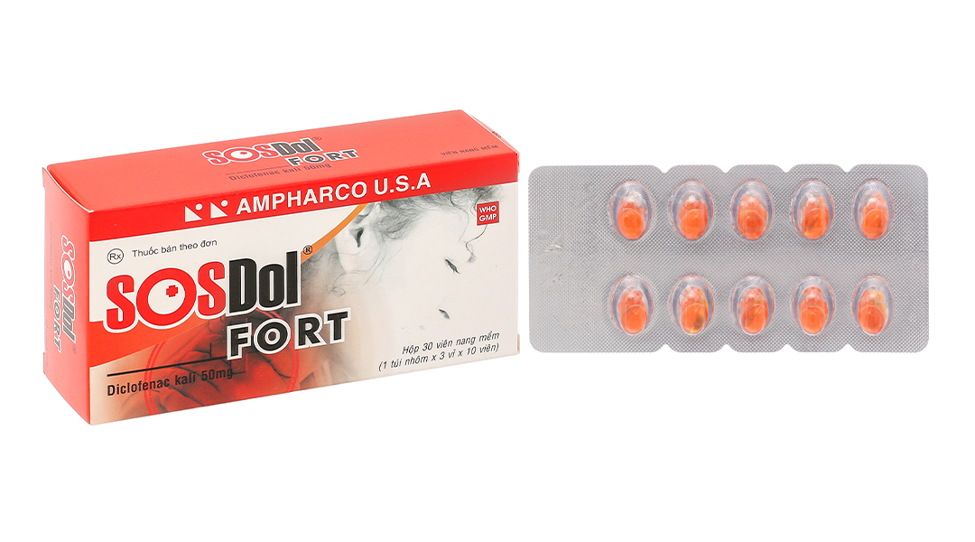 Sosdol Fort 50mg (H3*10 viên) Amphaco