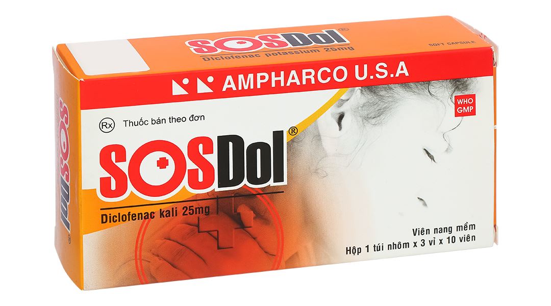 Sosdol 25mg (H3*10 viên) Ampharco